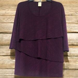 Faded Glory Deep Purple Layered Top